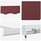 Manual Retractable Awning Burgundy 400x300 cm 3215315