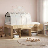 Bed Tunnel 2 pcs White 211 x 67.5 x 2 cm Polyester 893714