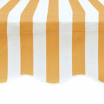 ZNTS Awning Top Sunshade Canvas Sunflower Yellow & White 6 x 3 m 141018