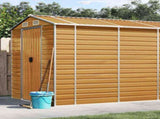 Garden Shed Light Brown 191x725x198 cm Galvanised Steel 3188282