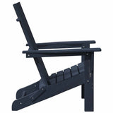 Folding Adirondack Chair Navy Blue 80.5 x 74.5 x 92 cm HDPE 42006618