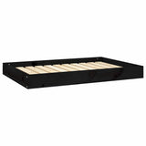 Dog Bed Black 91,5x64x9 cm Solid Wood Pine 820865