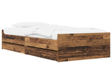 Bed Frame with Storage Old Wood 80 x 200 cm Engineered Wood 3429616