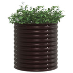 Garden Raised Bed Brown 80 x 80 x 81 cm Steel 42008136