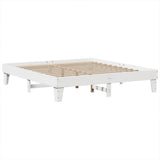 Bed Frame without Mattress White 200x200 cm Solid Wood Pine 855344