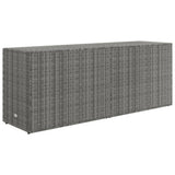 Garden Storage Cabinet Grey 198x55.5x80 cm Poly Rattan 319871