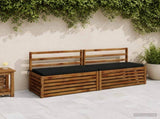 2-Piece Bench Cushions SOEST 2 pcs 100% Polyester Black 949227