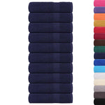ZNTS Bath Towels 10 pcs Navy Blue 100x150 cm 360 gsm 100% Cotton 136790