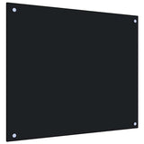 Kitchen Backsplashes 2 pcs Black 70x60 cm Tempered Glass 3315797