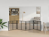 Dog Gate 4 pcs Black 100 x 80 cm Galvanised Steel 891993