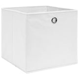 Storage Boxes 10 pcs Non-woven Fabric 28x28x28 cm White 325209