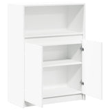 Sideboard with LED White 72x34x100 cm Engineered Wood 852159