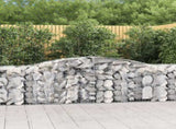 Arched Gabion Baskets 8 pcs 400x50x80/100 cm Galvanised Iron 3146989