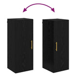 Wall Mounted Cabinet Black Oak 34.5 x 34 x 90 cm 882606