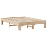 Bed Frame without Mattress 160x200 cm Solid Wood Pine 855349