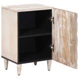 Bathroom Cabinet White 38 x 33.5 x 58 cm Solid Mango Wood 4018389