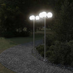 Outdoor Floor Lamps 2 pcs Silver 215 cm Stainless Steel 4006390