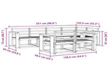 Outdoor Sofa Set 7 pcs White Solid Acacia Wood 3387773