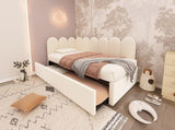 Upholstered Bed Daybed with Pull-Out Bed, 3FT Single Sofa Bed 90 x 190 cm, Guest Beds for Adults and N601P272133B