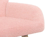 2 Seater Sofa with Solid Wood Legs Pink Boucl 42051066