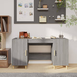 Desk Grey Sonoma 140x50x75 cm Engineered Wood 817550