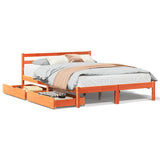 Bed Frame without Mattress Wax Brown 120x200 cm Solid Wood Pine 3301557