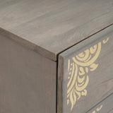 Bedside Cabinet Grey 50 x 33 x 62 cm Solid Mango Wood 4018781