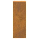 Parcel Drop Box Rusty 41 x 38 x 103 cm Weathering Steel 874939