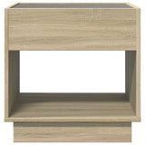 Bedside Table with Infinity LED Sonoma Oak 50x50x50 cm 3284086