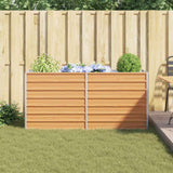 Garden Raised Bed Light Brown 160 x 40 x 77 cm Galvanised Steel 42017328