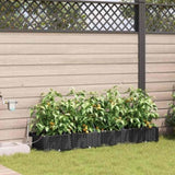 Garden Planter 4 pcs Black 160 x 40 x 22 cm PP 42002844