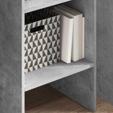 Book Cabinet Concrete Grey 40x35x180 cm Engineered Wood 803402