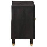 Sink cabinet with Door Black 62 x 33 x 58 cm Solid Mango Wood 4018827