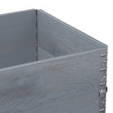 Pallet Collars 2 pcs Grey 80x60 cm Solid Wood Pine 4010270