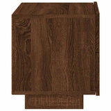 Bedside Cabinet with LED Lights Brown Oak 70x36x40.5 cm 836783