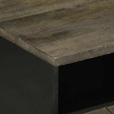 Coffee Table Black 80x54x40 cm Solid Wood Mango 4017697