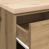 Garage Storage Cabinet Artisan Oak 40x51x85 cm Solid Wood Pine 860597