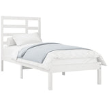 Bed Frame without Mattress White Solid Wood 90x200 cm 3105781