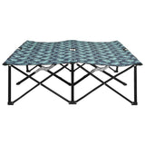 ZNTS Two Person Folding Sun Lounger Leaf Print Steel 310354
