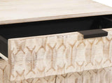 Bedside Cabinet White 50 x 33 x 60 cm Solid Mango Wood 4017875