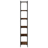 Bookcase 6-Tier Smoked Oak 60x30x188 cm Engineered Wood 837664
