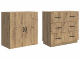 Cabinet Set 2 pcs Artisan Oak 66 x 34.5 x 87 cm Engineered Wood 3416807