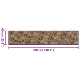 Kitchen Rug Washable Morning Brown 60x300 cm Velvet 4005589