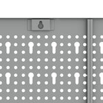 ZNTS Pegboards 2 Pack with 8 Accessories, Grey, 50x80 cm Steel 4103483