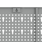 ZNTS Pegboards 2 Pack with 8 Accessories, Grey, 50x80 cm Steel 4103483