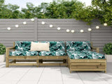 Garden Sofa Set Brown Vacuum pressure impregnated pinewood 4 Piece 3250803