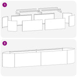 Raised Garden Bed Olive Green 220 x 40x 40 cm Steel 8011722