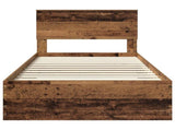 Bed Frame with Headboard Old Wood 100 x 200 cm Engineered Wood 3410938