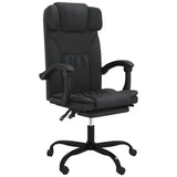 Reclining Office Chair Black Faux Leather 349815