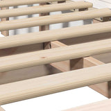Bed Frame White 75 x 190 cm Solid Pine Wood 872762